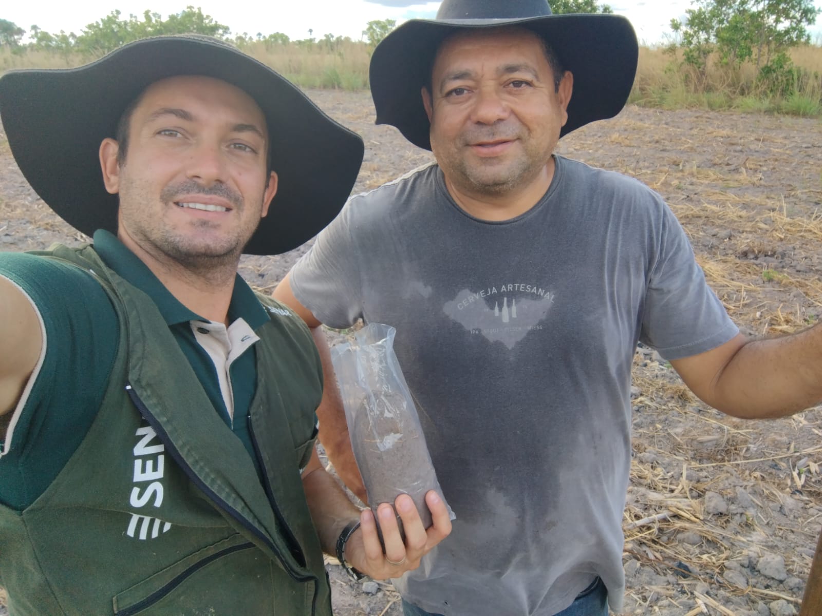 Técnico de campo , Ronaldo Centenaro e produtor da ATeG. Foto: Arquivo Senar/RR